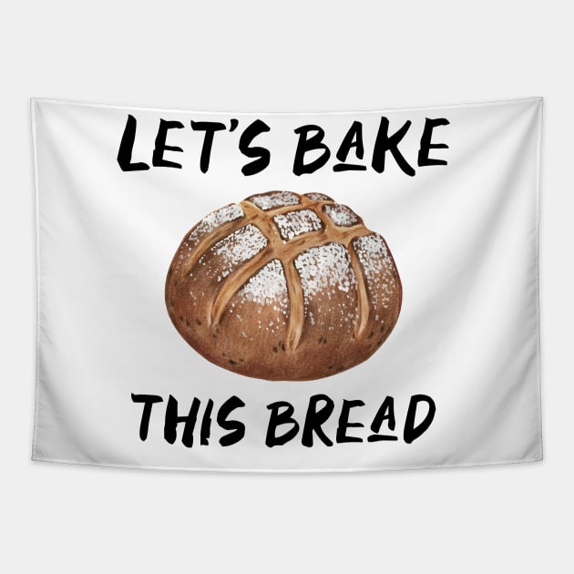 Let’s Bake This Bread Tapestry by Yellow Hexagon Designs