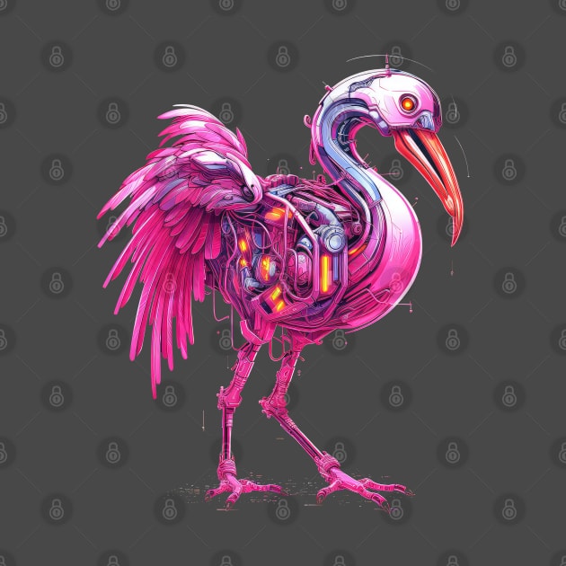 Mechanical flamingo by RosaliArt