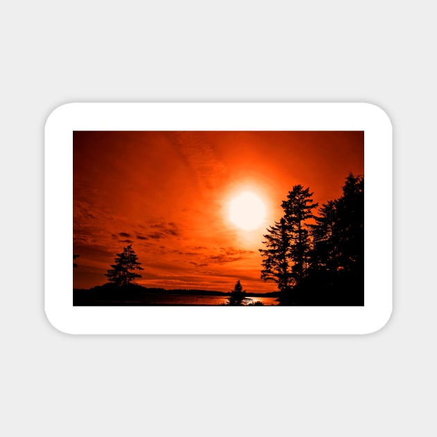 Sunset Long Beach Tofino Vancouver Island Canada Magnet by AndyEvansPhotos