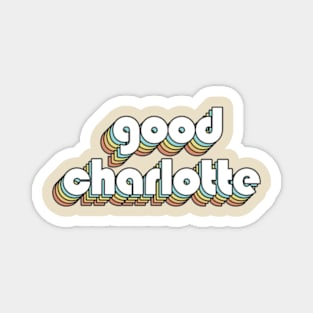 Good Charlotte - Retro Rainbow Typography Faded Style Magnet