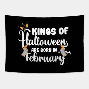 Kings of Halloween Are Born In February Tapestry