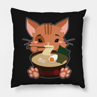 Anime Cute Cat Japanese Ramen Noodles Kawaii Gift design Pillow