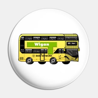 Wigan Transport for Greater Manchester (TfGM) Bee Network yellow bus Pin