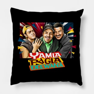 Yamla pagla deewana artwork Pillow