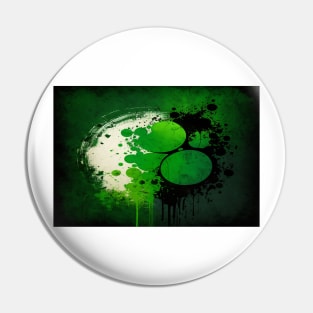 St Patricks Day Artwork - Green abstract artwork Pin