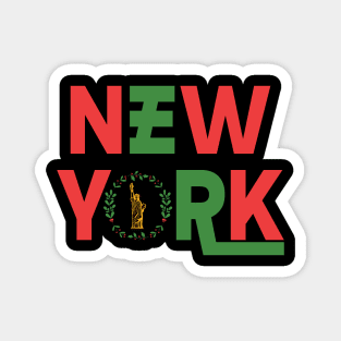 New York - Christmas Statue of Liberty Magnet