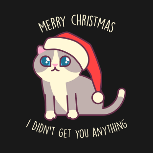 Merry Christmas, I didn't get you anything - Kawaii Kitty Mister Muffins T-Shirt