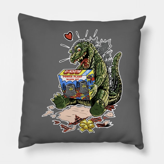 Best Kaiju Gift, Ever Pillow by ArtbyRichard