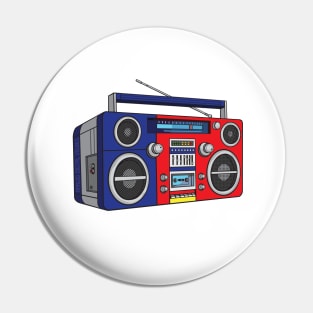 Boombox (Red + Cosmic Cobalt Colorway) Analog / Music Pin