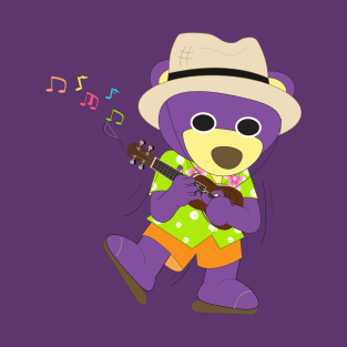 Mr.purple bear is playing Ukulele T-Shirt