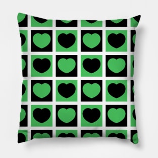 Chess board black and green for chess lovers Pillow