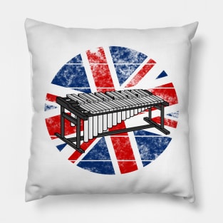 Marimba UK Flag Britain Marimbist Percussionist British Musician Pillow