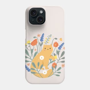 Red cat in the garden Phone Case