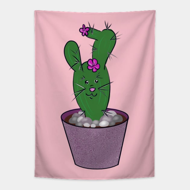 bunny cactus Tapestry by theerraticmind