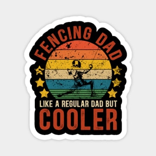 Fencing Dad Funny Vintage Fencing Father's Day Gift Magnet