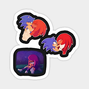 Blue and red - Sticker batch Magnet