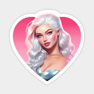 Barbie in Gradient Heart - Romantic - Valentines day Magnet