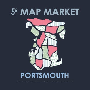 Porstmouth Map - Full Size T-Shirt