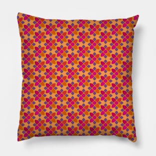 Pretty pink and purple flower pattern, version two Pillow