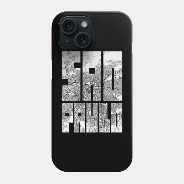 Sao Paulo, Brazil City Map Typography - Light Phone Case by deMAP Studio