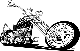 Custom American Chopper Motorcycle Magnet