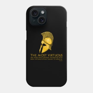 Ancient Greek Philosophy Quote - Plato On Virtue - Anti SJW Phone Case