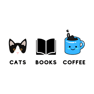 Cats Books And Coffee T-Shirt