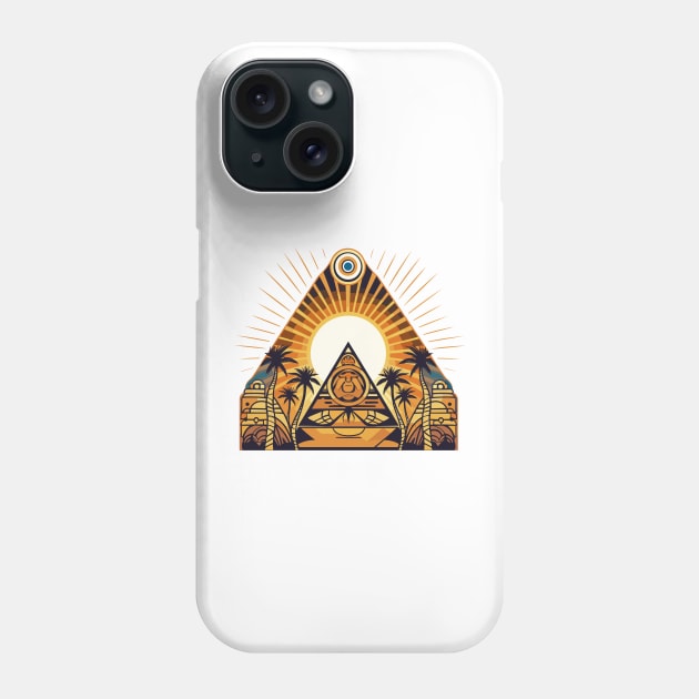 Ancient Egypt Pharaohs, Pyramids,Esoteric Symbolism: Spiritual Icon of Ancient Wisdom Phone Case by FK