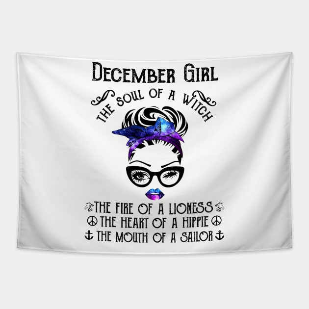 December Girl The Soul Of A Witch The Fire Of Lioness Tapestry by Vladis