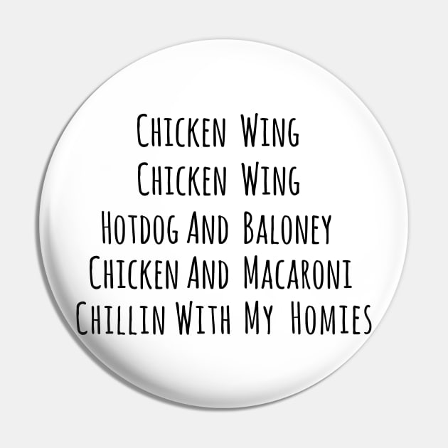 Chicken Wing Chicken Wing Hot Dog And Baloney Gift for Generation Z Pin by yassinebd