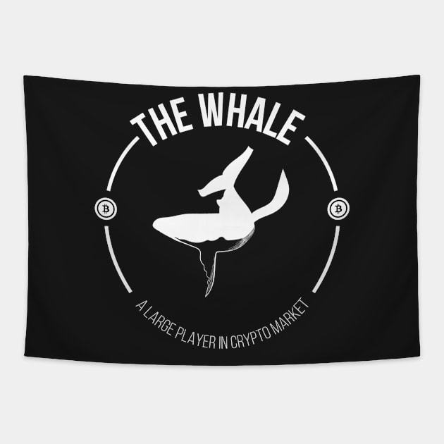 CRYPTO WHALE Tapestry by Claudiaco