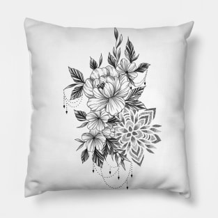Mandala flower artwork Pillow