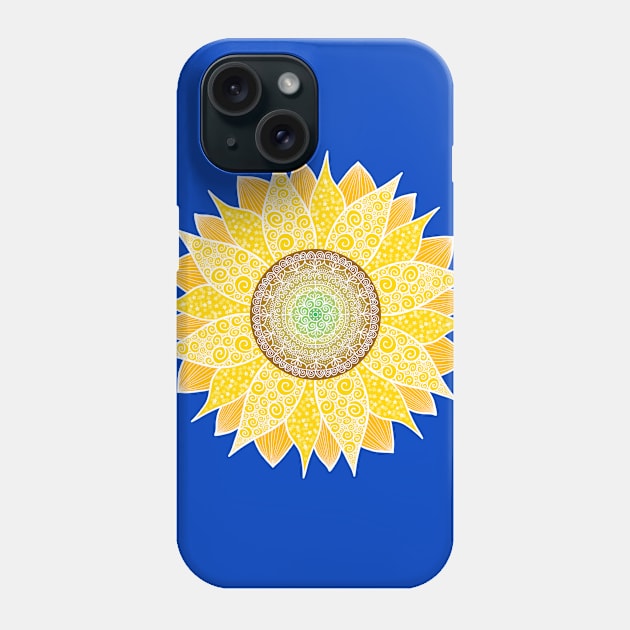 Zen Sunflower Phone Case by julieerindesigns