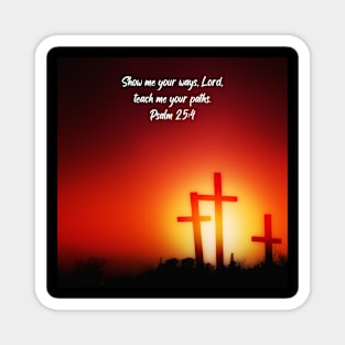 "Show me your ways, Lord, teach me your paths. - Psalm 25:4" Magnet