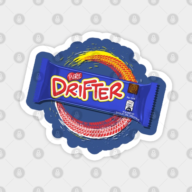 Pure Drifter Chocolate Bar Design - Car Drifting Magnet by funkymonkeytees