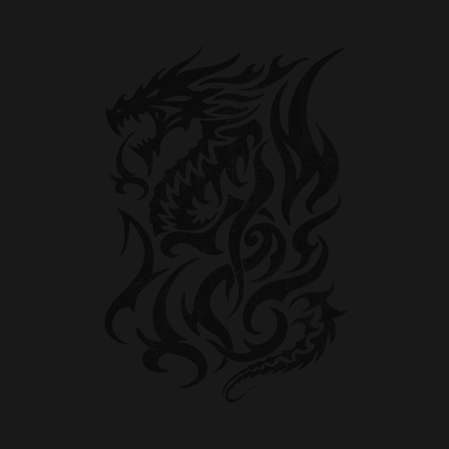 Disover Rustic Dragon (Light) - Tattoo - T-Shirt