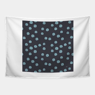 Polka Dots - Turquoise & Gray Tapestry