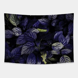 Lovely Blue Leaves Tapestry