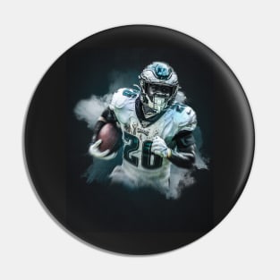 Miles Sanders Philadelphia Sports Art Pin