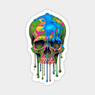 Colorful melting Skull designe #4 Magnet