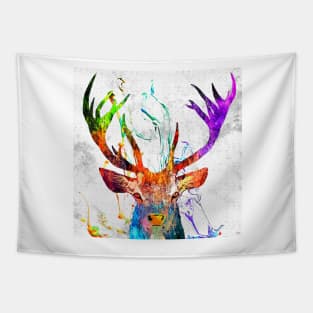 Red Deer Grunge Tapestry