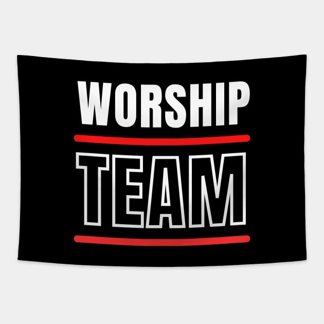 Worship Team | Christian Typography Tapestry by All Things Gospel