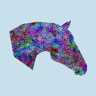 Glam Rainbow Metallic Horse T-Shirt