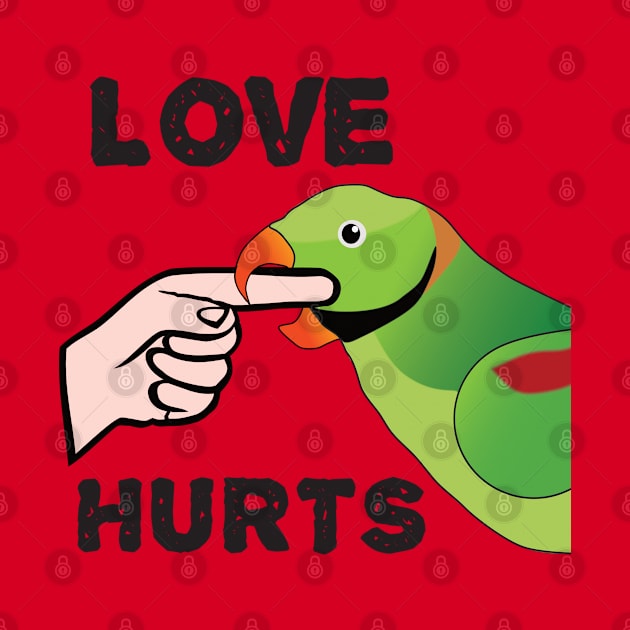 Love Hurts - Alexandrine Parakeet Male by Einstein Parrot