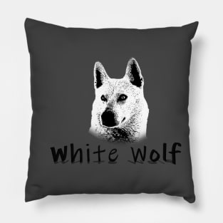 White Wolf Pillow