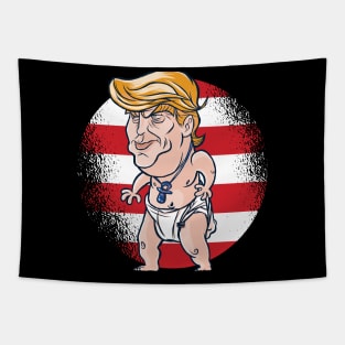 Baby Donald Trump Sore loser Tapestry