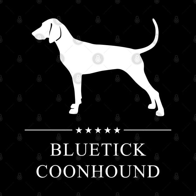 Bluetick Coonhound Dog White Silhouette by millersye