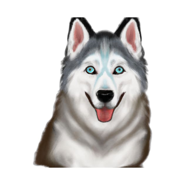 Cute Husky Drawing by Play Zoo