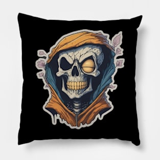 Cartoon Skeleton Sticker Collection: High-Quality Vector Designs Pillow