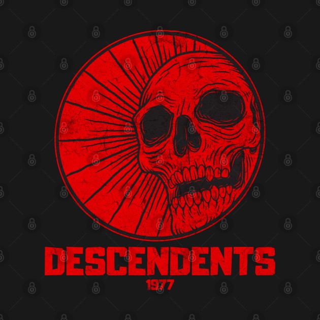 skull red descendents 1977 by lord cobra